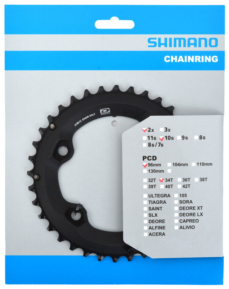 Shimano Kettenblatt Deore 10 V 34 24 Zähne M6000-2
