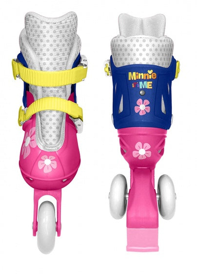 Minnie Mouse Inlineskates Hardboot weiß blau Größe 27 30