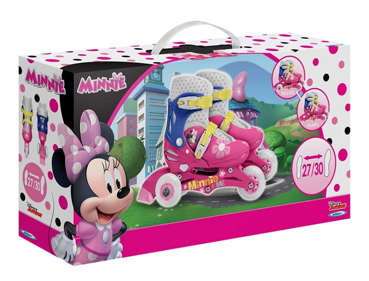 Minnie Mouse Inlineskates Hardboot weiß blau Größe 27 30