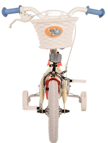 Disney Stitch Children's Bicycle - Mädchen - 14 Zoll - Creme Korallenblau