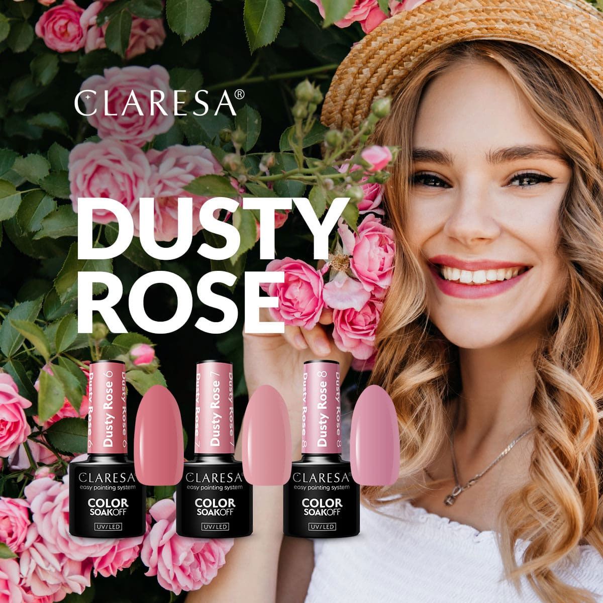 Claresa UV-LED-Gel-Nagellack, 5 ml, Dusty Rose 6