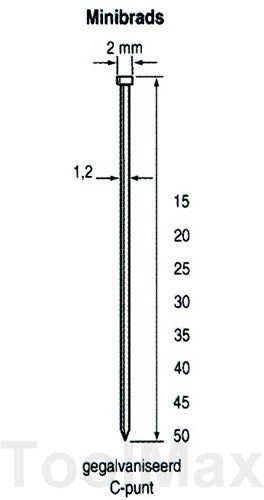Dutack 1,2 mm Mini-Brads | 30mm | 5000 Stück - 5134031