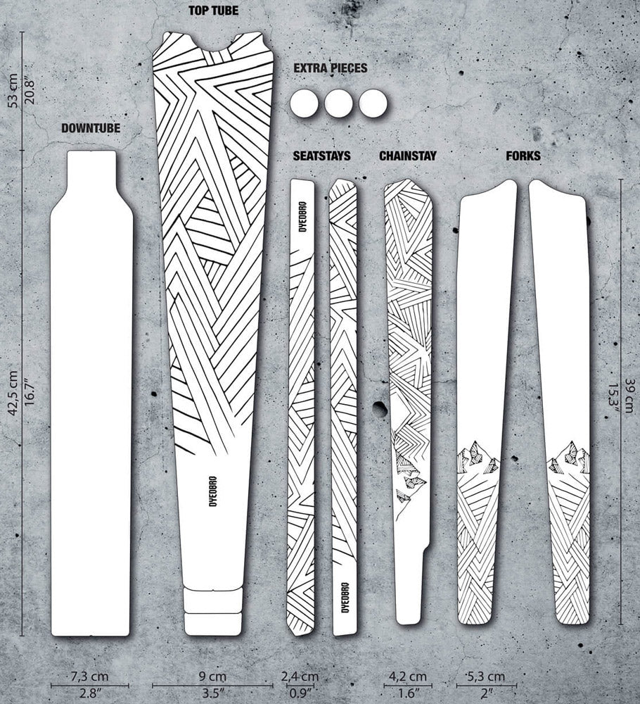 Dyedbro Stay Free Gravel Frame Protection Kit