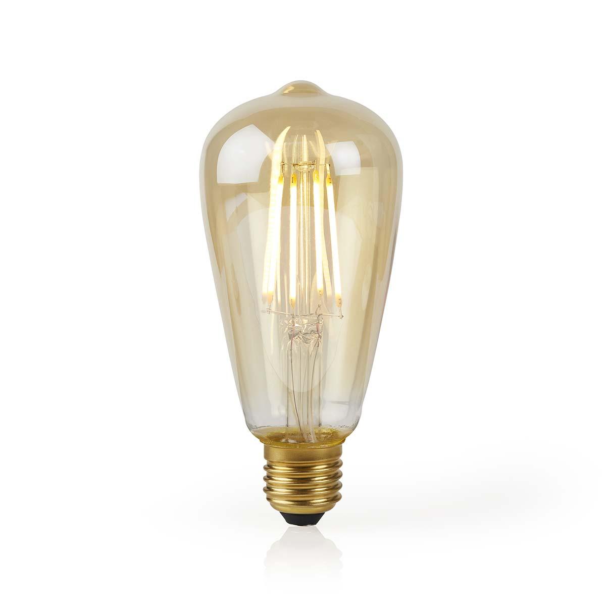 Nedis wifilf10gdst64 Wi-Fi Smart LED-Lampe mit Glühfaden E27 ST64 5 W 500 lm