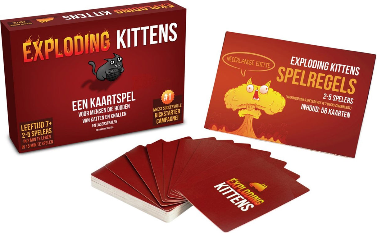 Exploding Kittens Original Edition – Kartenspiel voller Spannung und Humor – 2 bis 5 Spieler – ab 7 Jahren