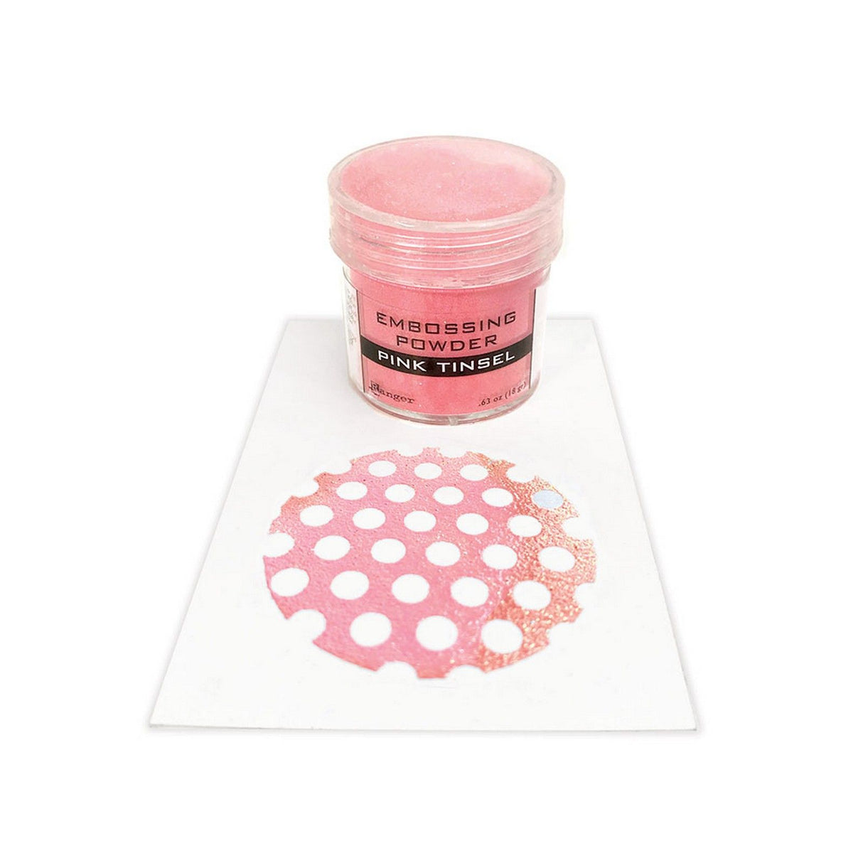 Ranger-Tinte Ranger • Prägepulver rosa Lametta