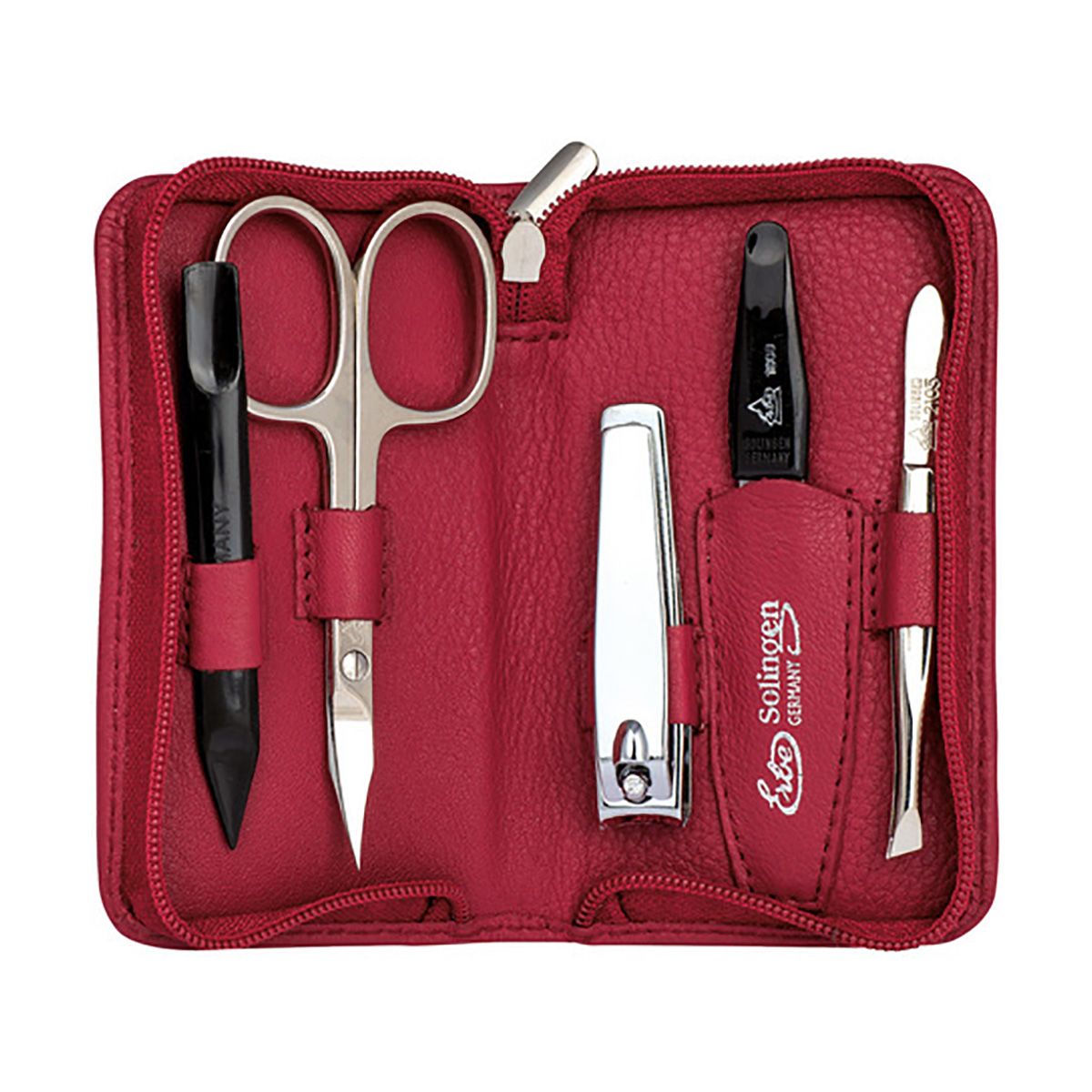 Erbe Solingen 5-teiliges Maniküre-Etui rot (erbe9016)