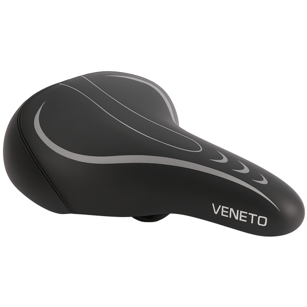Edge Bicycle Sattel Veneto inkl. Rückhalterung und Hinterlicht - schwarz