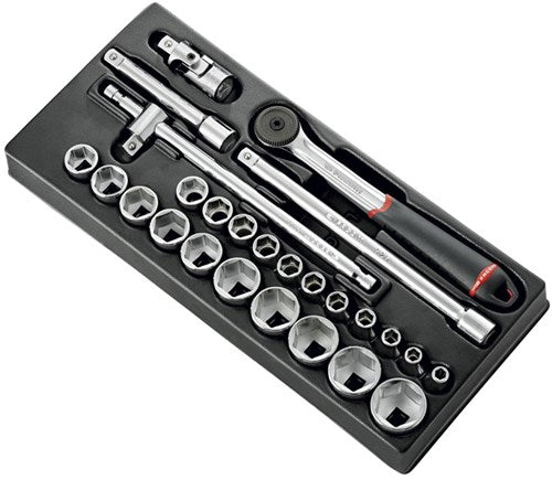 FACOM Modul 1 2 Steckdosen 6 seitlich und Ratsche S.161b - L4 - Mod.S161-46
