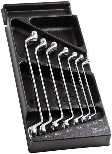 FACOM-Modul mit 7 versenkten Ringschlüsseln von 6 bis 19 mm – Mod.55-1