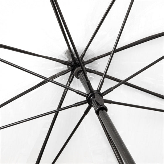 Falcone Regenschirm 120 cm Polyester transparent schwarz