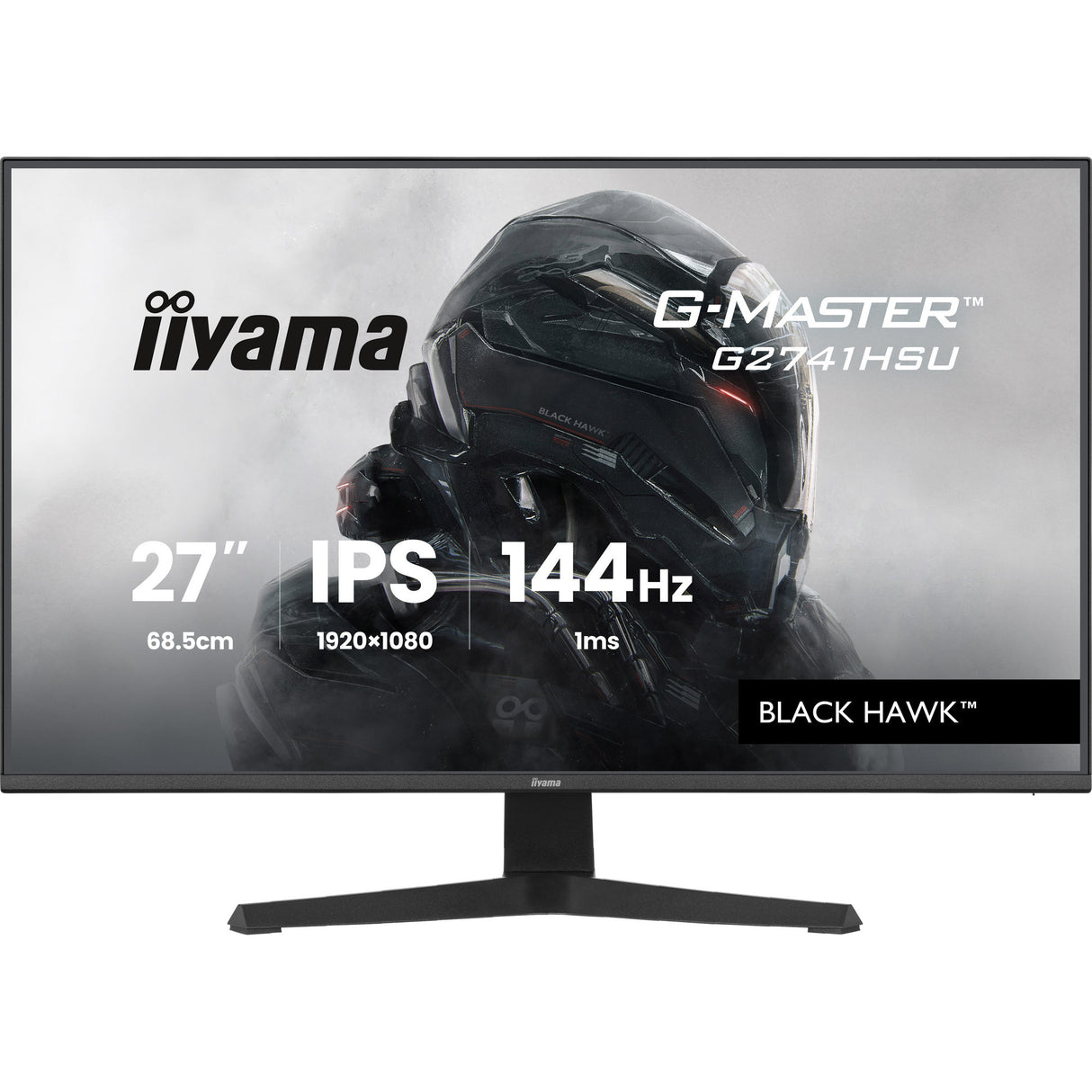 Iiyama G-Master Black Hawk G2741HSU-B1 27 Gaming-Monitor (Schwarz, HDMI, Display Port, 2x USB-A, USB-B, 144 Hz)