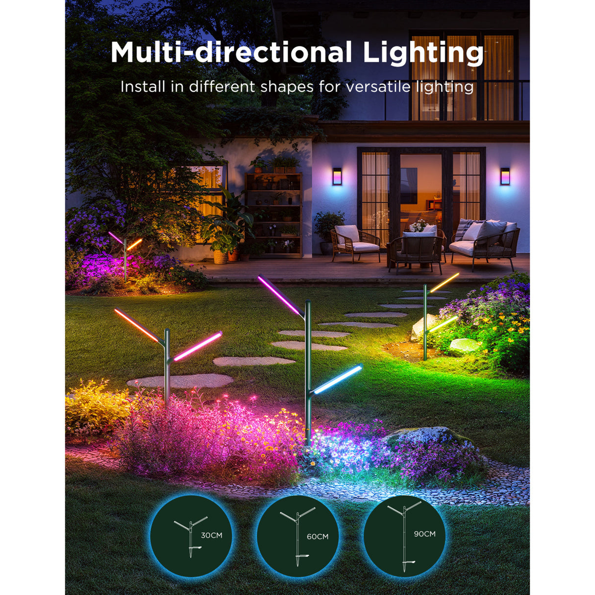 Govee Outdoor-Gartenleuchten Smart Garden Lighting Matter RGBWW 2 Stück