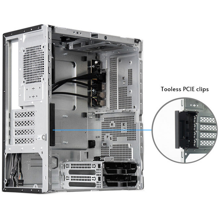 Chieftec uni bs-20b-op Mini-Tower-Gehäuse (schwarz | 3x USB-A | 1x USB-C)