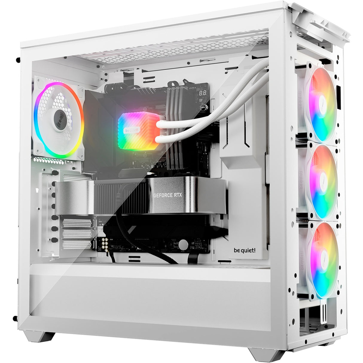Ruhig sein! Light Loop 360 Argb Wasserkühlung (weiß, 4-poliger PWM-Lüfteranschluss)
