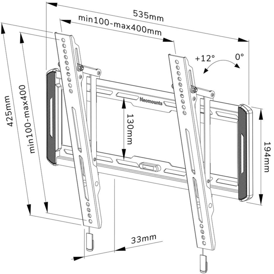 Neomounts WL35-550BL14 TV-Wandstonde