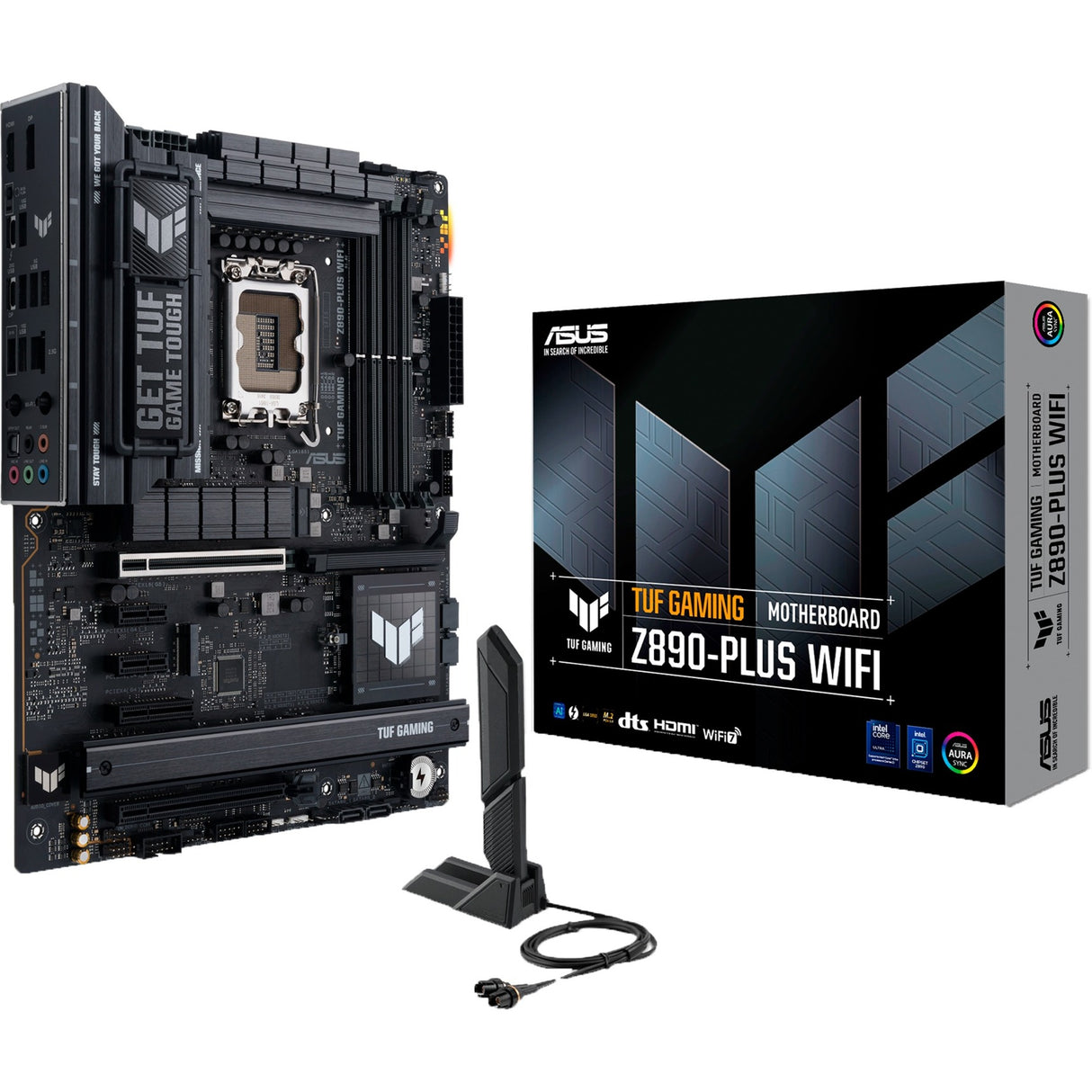 Asus Tuf Gaming Z890-Plus WiFi Socket 1851 Motherboard (RAID, 2,5 GB-LAN, WiFi 7, BT, Sound, ATX)