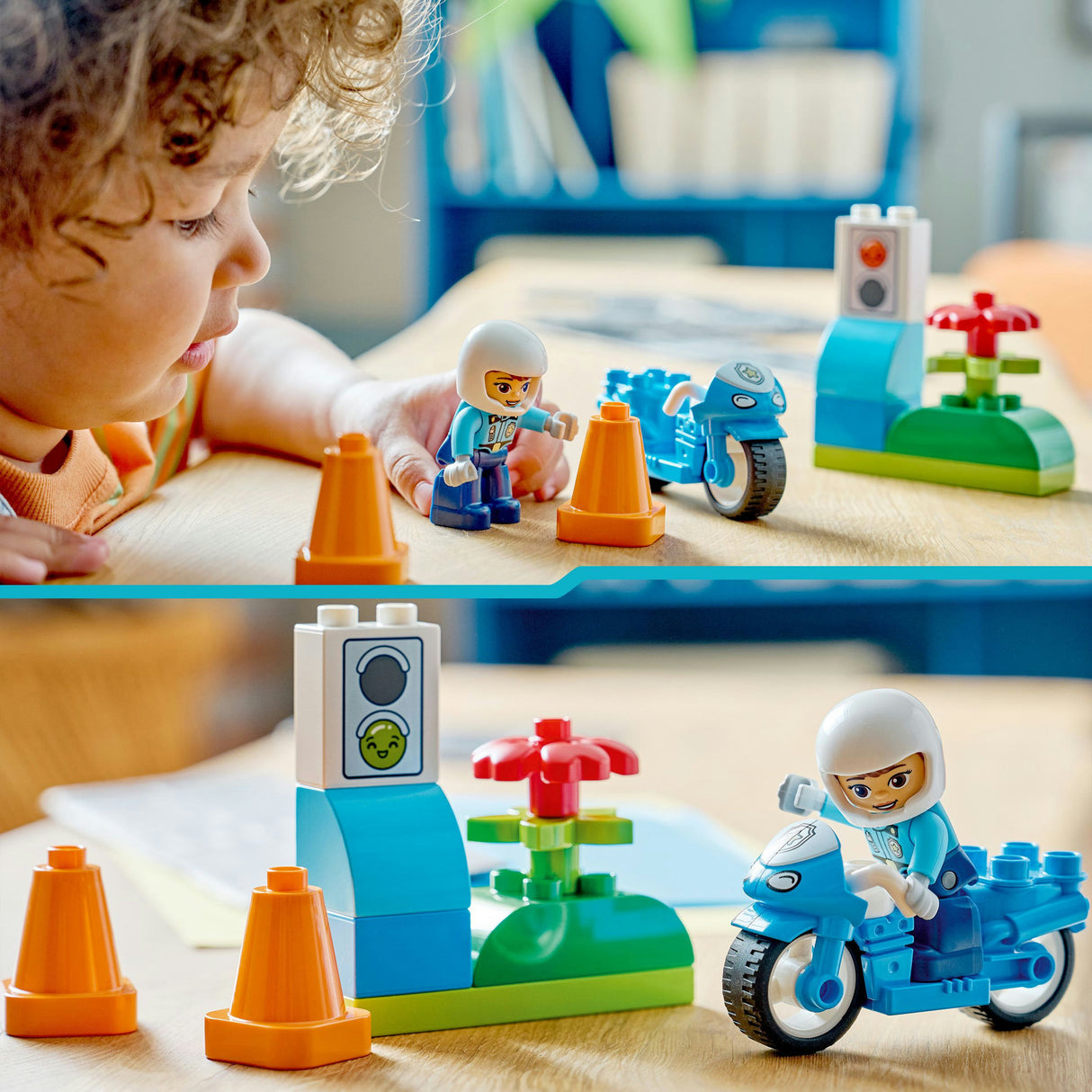 Lego Duplo 10471 blaues Polizeimotorrad