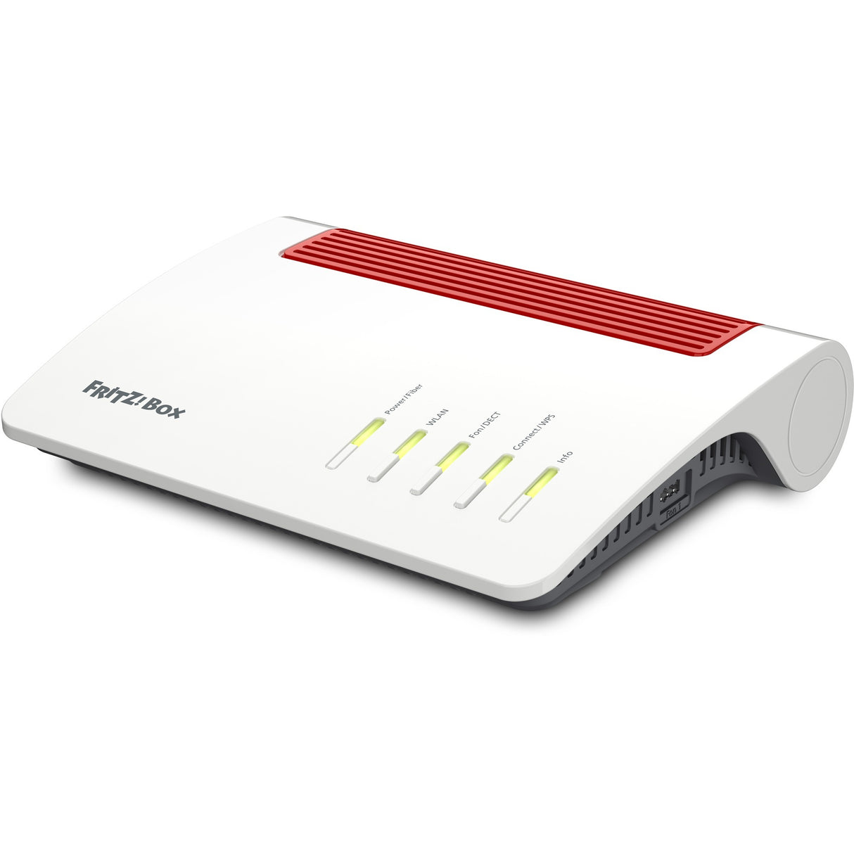 Fritz! Box 5590 Fiber Edition internationaler Router (weiß rot, Mesh-WLAN)