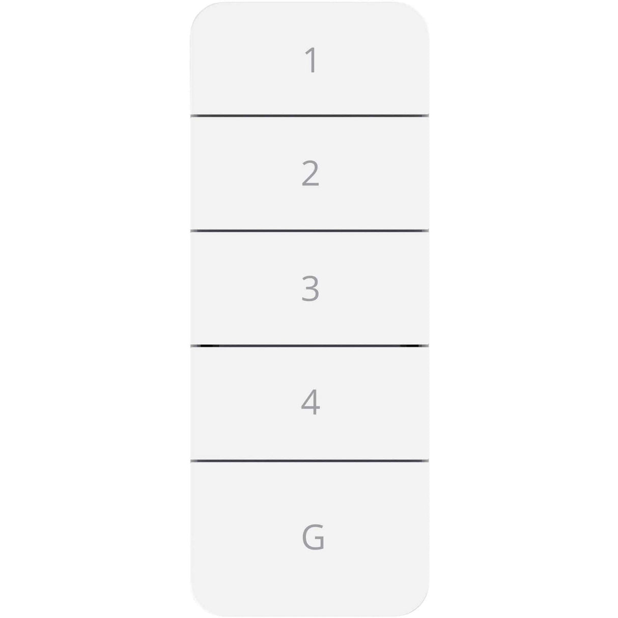 Click-on-Click-off-Fernbedienung mit Wandmontage (weiß)
