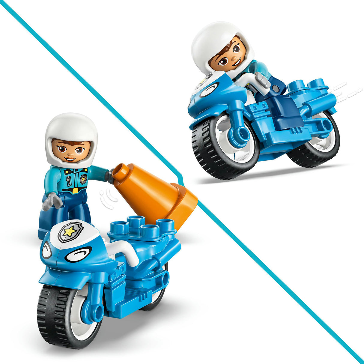 Lego Duplo 10471 blaues Polizeimotorrad