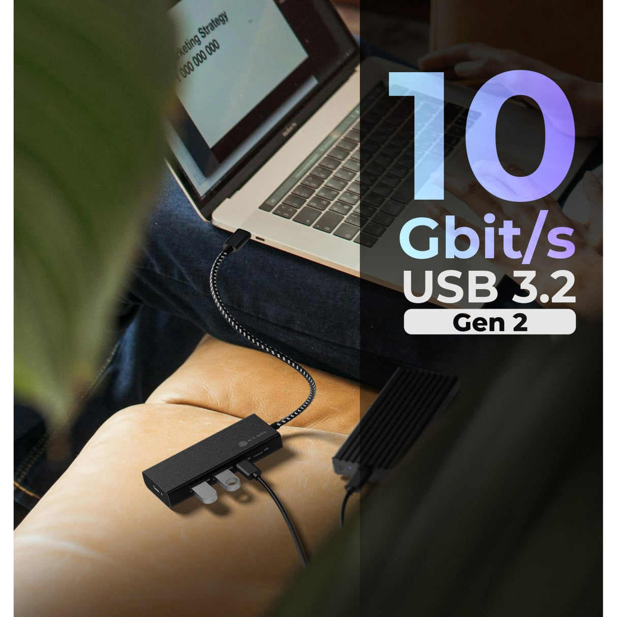 ICY BOX 4-Port-Hub mit USB-C 3.2 Gen 2