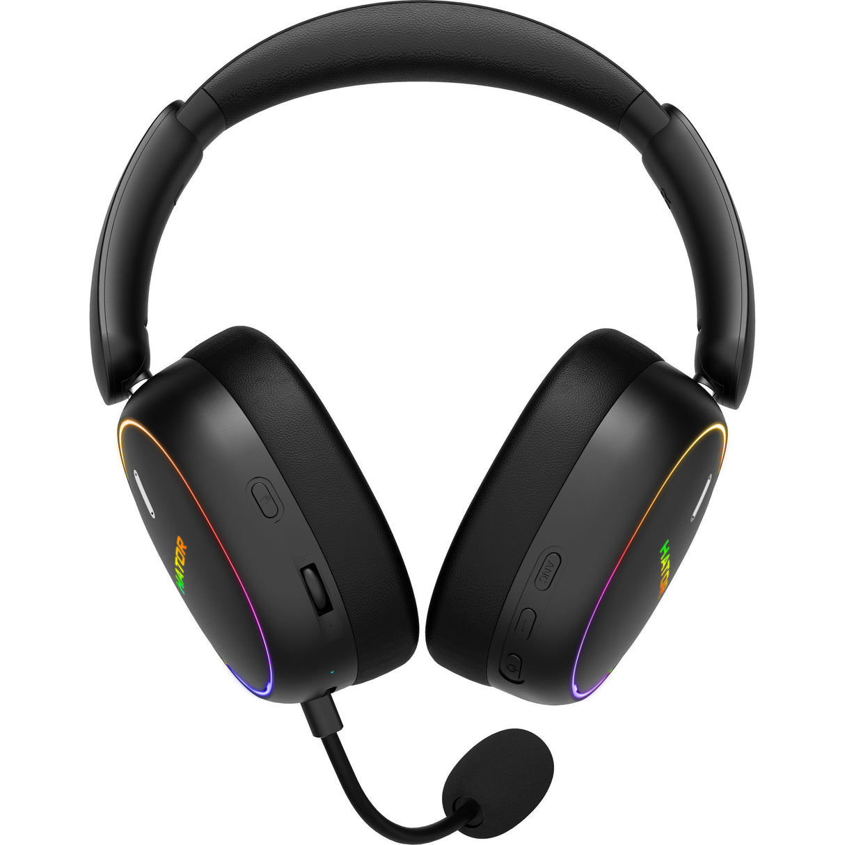 Hator phoenix 2 wireless over-ear gaming headset (zwart, rgb, 2.4ghz bluetooth 5.4 usb-c)
