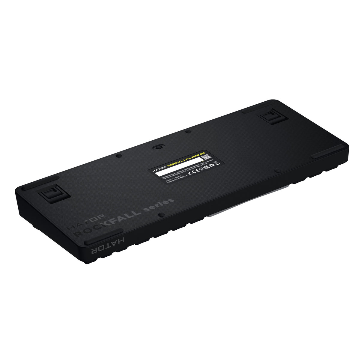Hator rockfall 3 tkl wireless rgb mechanisch gaming toetsenbord (zwart, us lay-out (qwerty), 80% (tkl), rgb, pbt keycaps, hotswap, 2.4 ghz bluetooth usb-c)