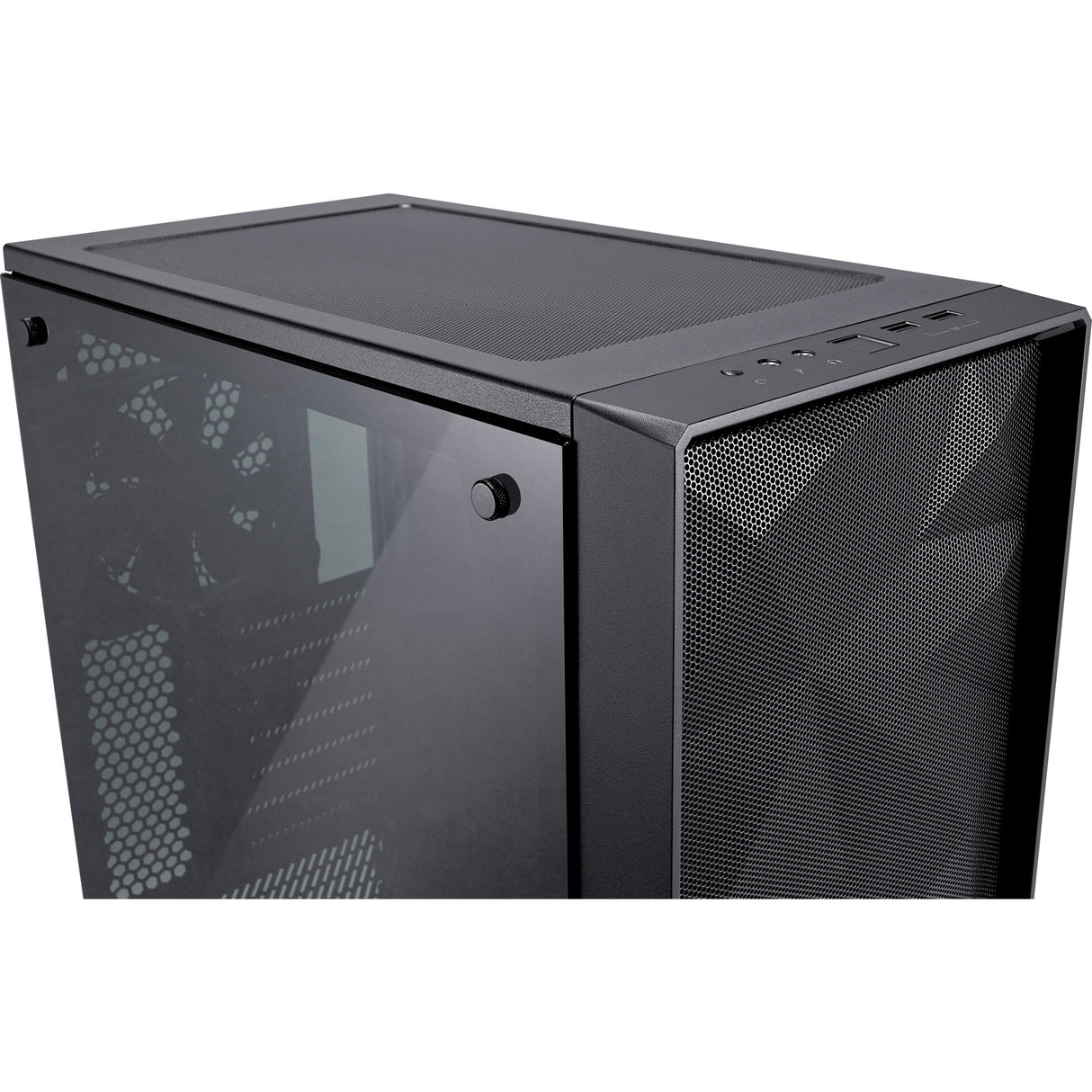 Fraktales Design meshify c dunkle getemperte Glas