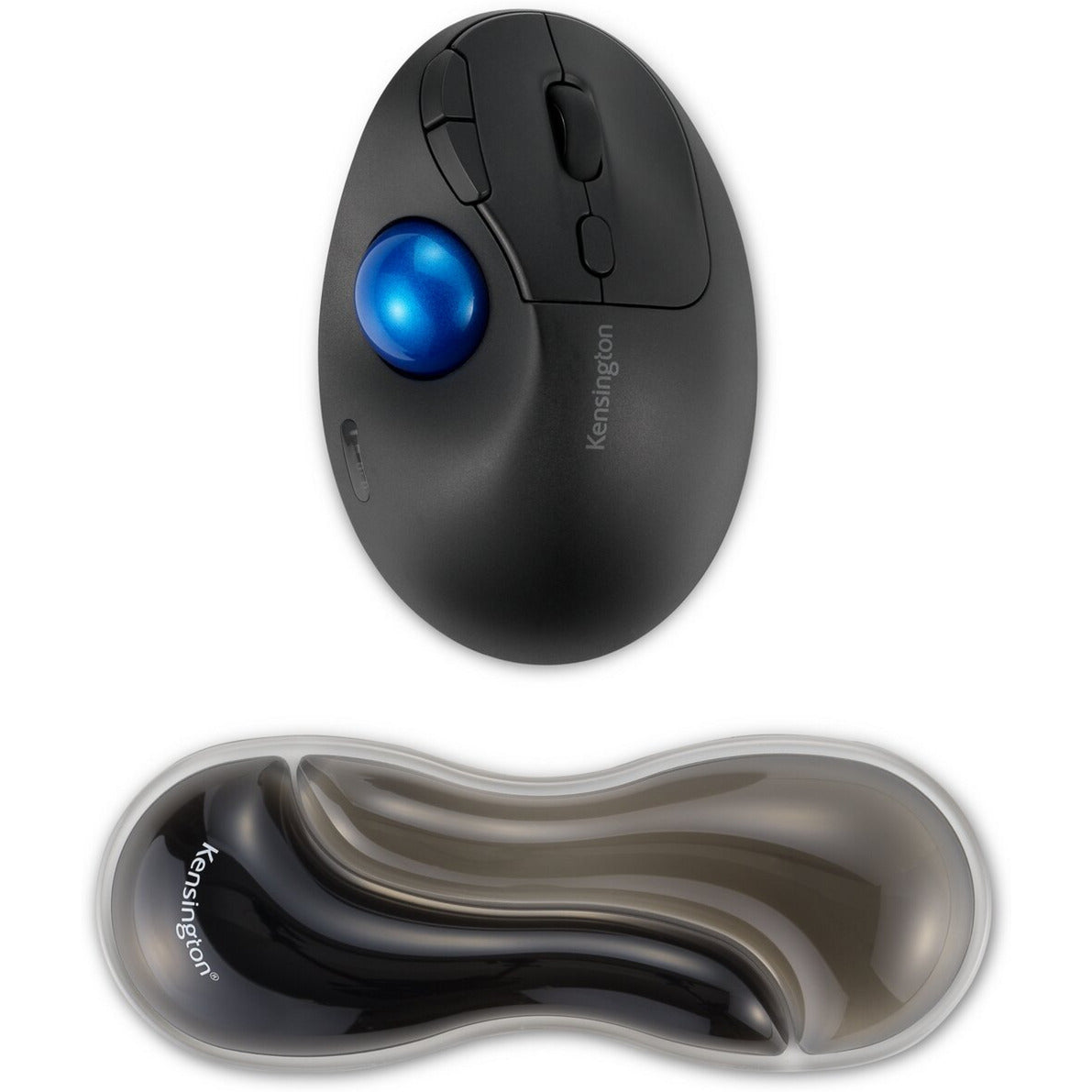 Kensington Slim Duo Gel-Maus-Trackball-Handgelenkauflage (Grau-Schwarz)