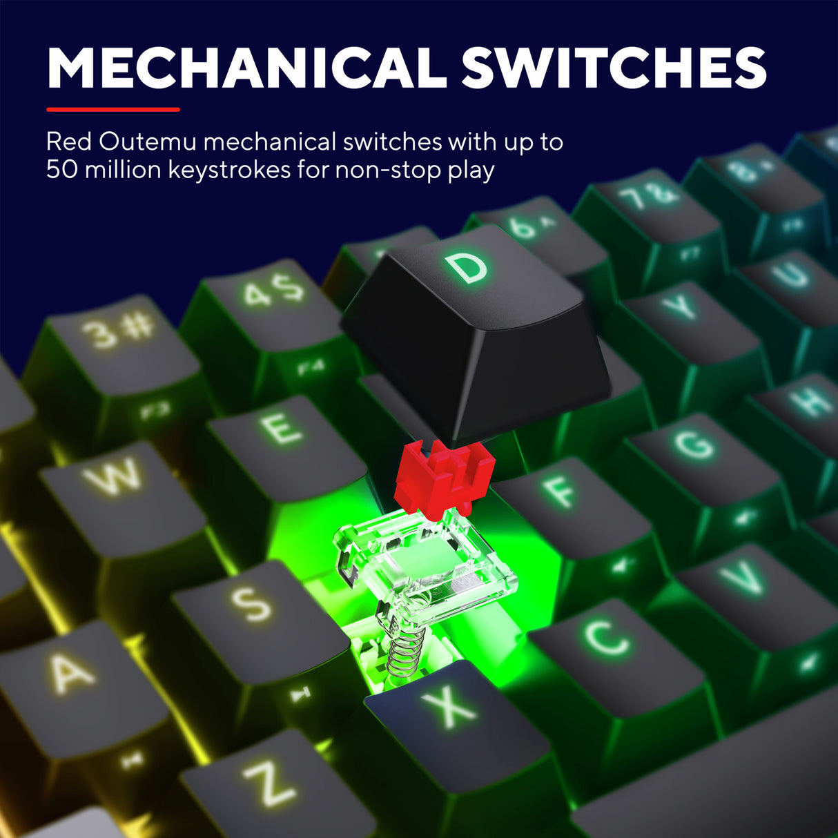 Trust Trust GXT 867 Acira 60 % mechanische Mini-Gaming-Tastatur