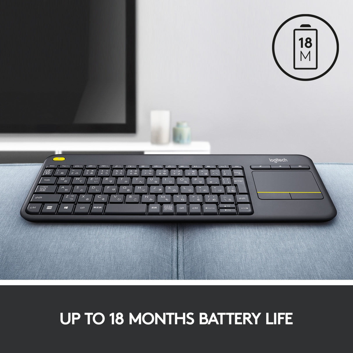 Logitech Wireless Touch -Tastatur K400 Plus