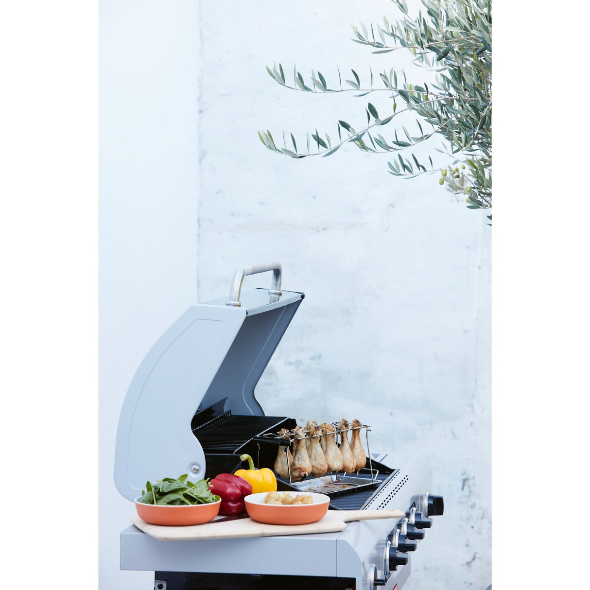 Barbecook-Gestell für 12 Hähnchenkeulen