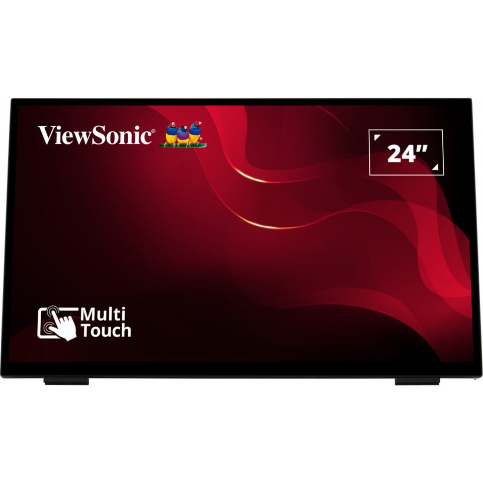 Viewsonic rahmenloser Touch-Monitor mit 10-Punkt-PCAP 24 (Schwarz, HDMI, DisplayPort, VGA)