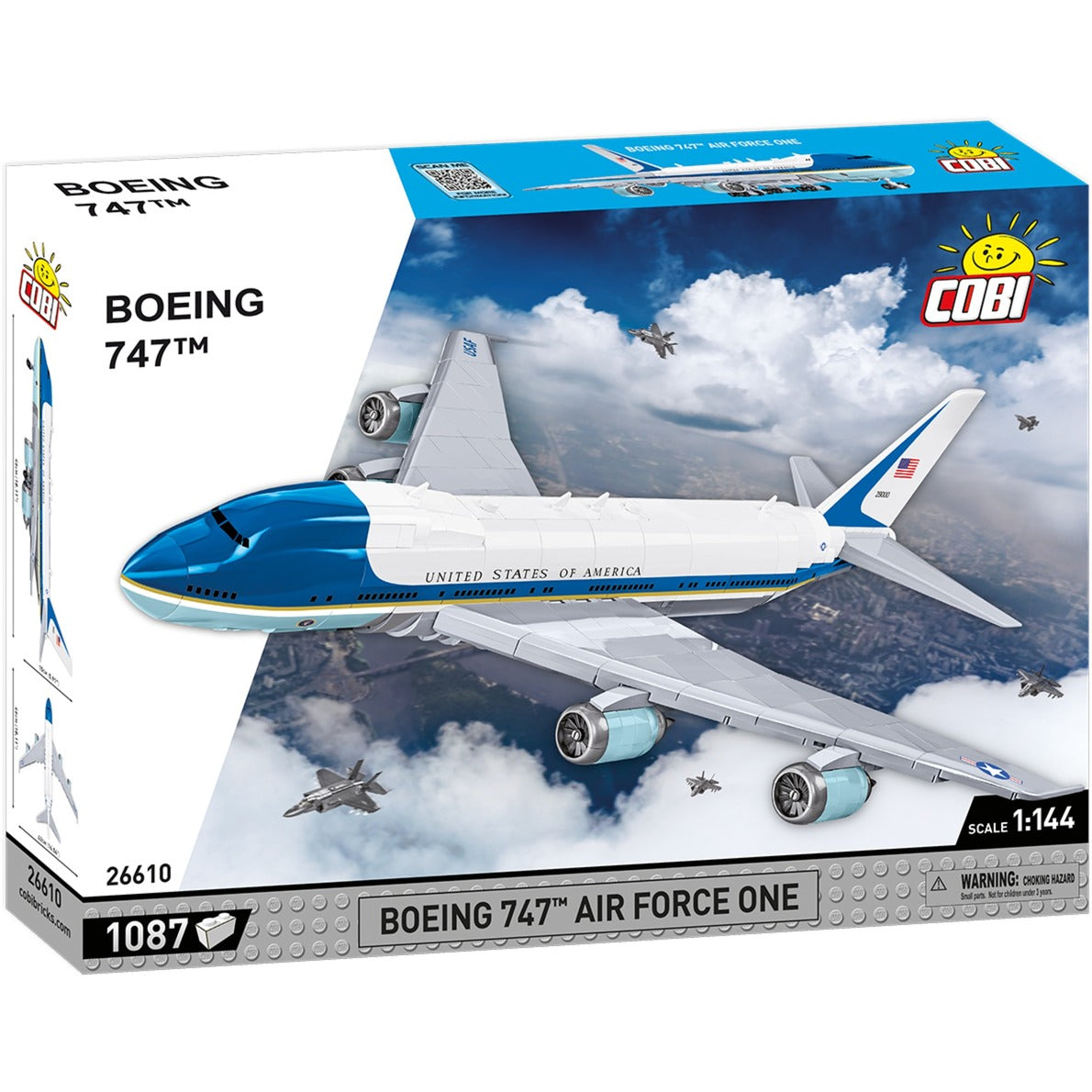 Cobi boeing 747 air force one constructiespeelgoed (schaal 1:144)