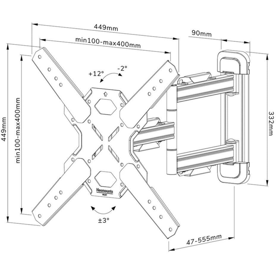 Neomounts von Newstar WL40S-850BL14 Wählen Sie TV-Wandstonde aus