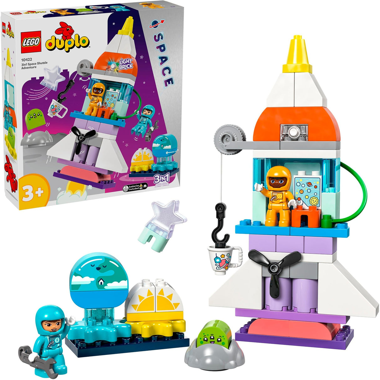 Lego Duplo – 3-in-1-Weltraumabenteuer-Konstruktionsspielzeug (10422)