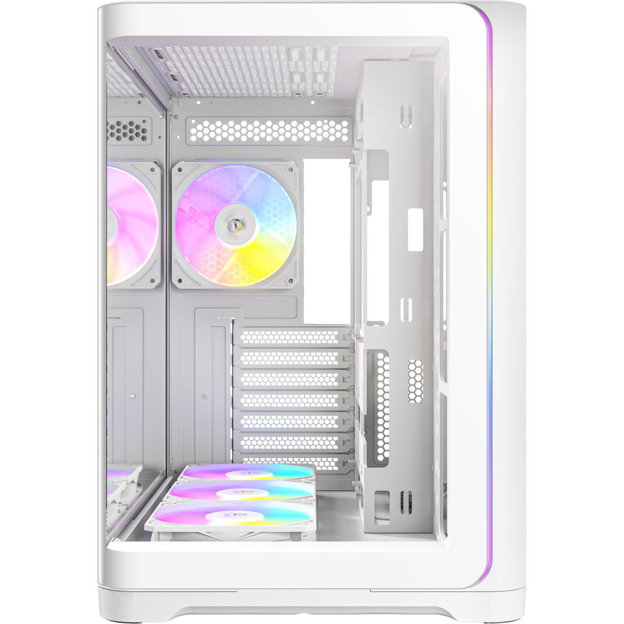 Antec C5 Curve Argb Midi-Tower-Gehäuse (weiß | 2x USB-A | 1x USB-C | gehärtetes Glas)