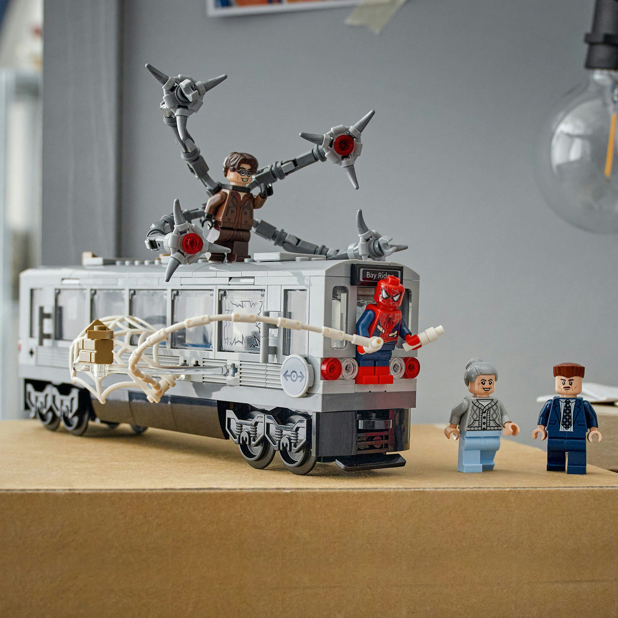 Lego Superhelden Marvel 76321 Spider-Man vs. Doc Ock Metro-Szene