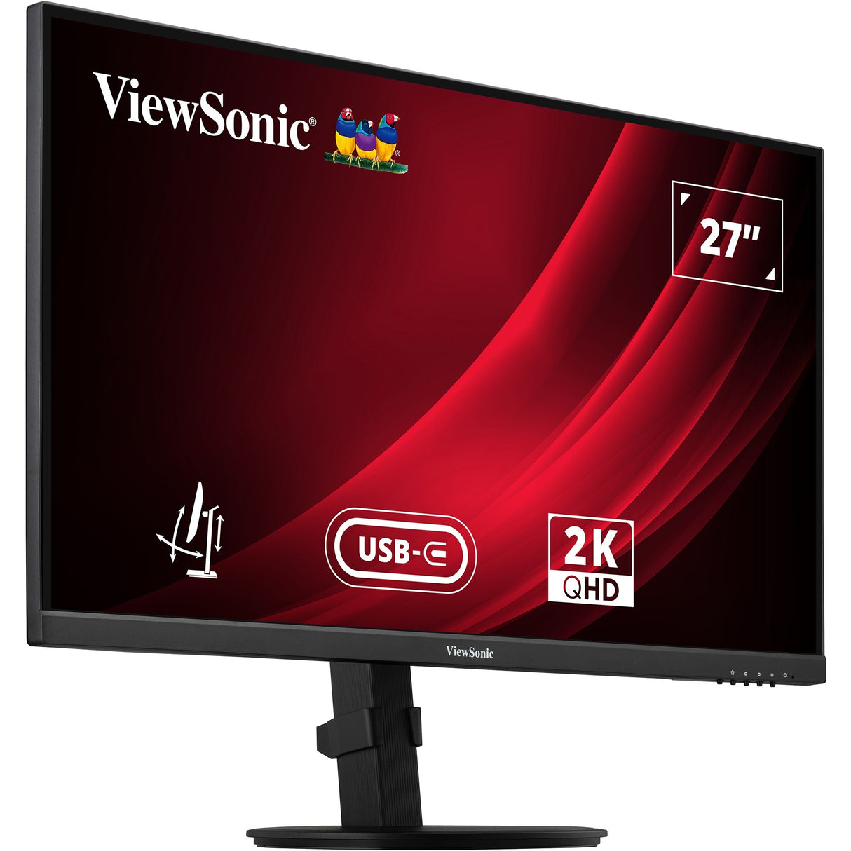 Viewsonic vg2709-2k-mhdu-2 27 Monitor (schwarz, 1x HDMI, 1x Display-Port, USB-C, USB-A, USB-B, 100 Hz)