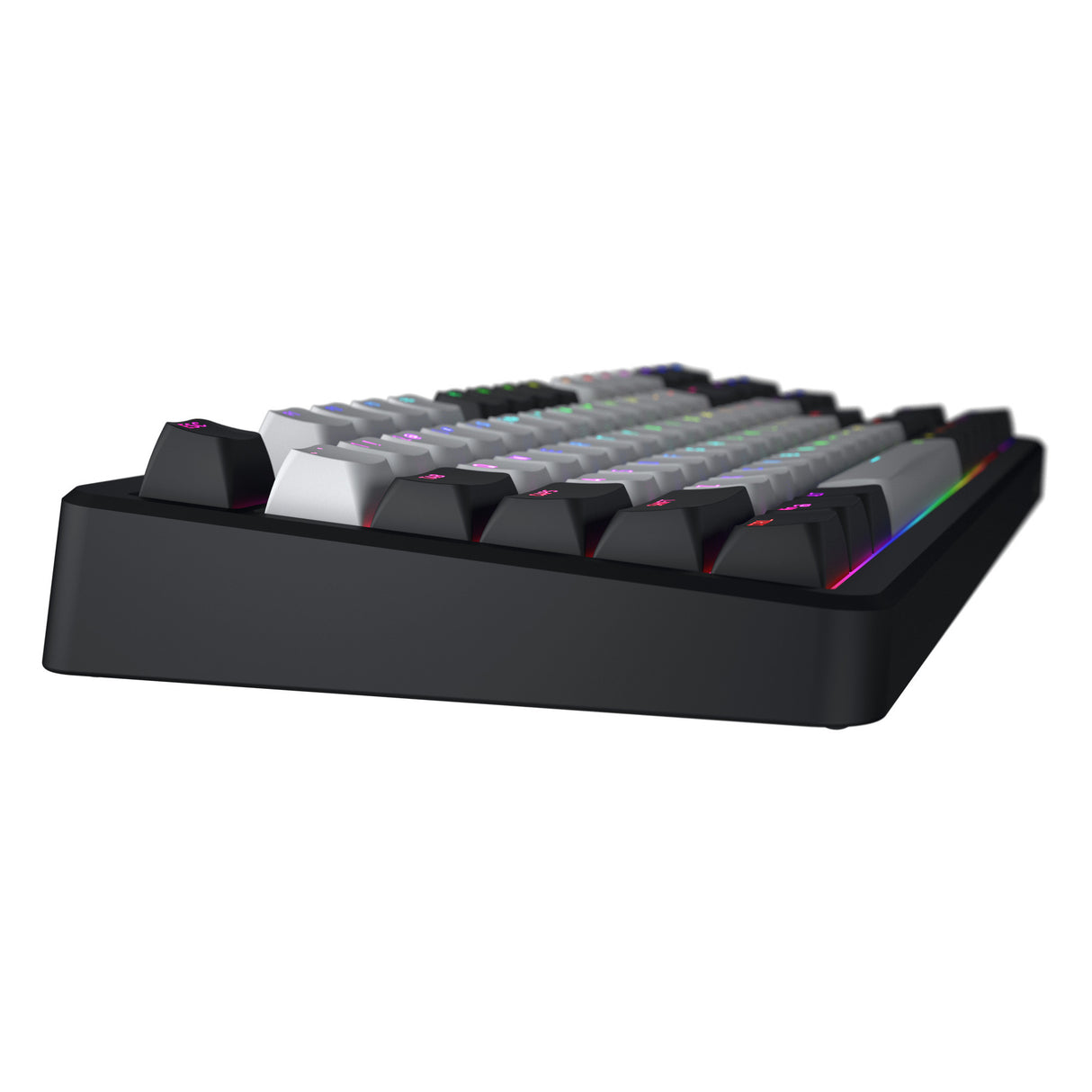 Hator rockfall 3 tkl wireless rgb mechanisch gaming toetsenbord (zwart, us lay-out (qwerty), 80% (tkl), rgb, pbt keycaps, hotswap, 2.4 ghz bluetooth usb-c)