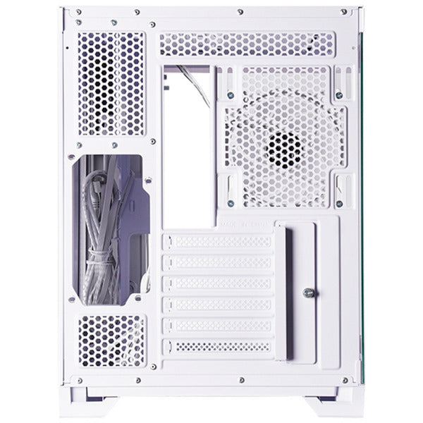 Chieftec Visio Midi Tower Gehäuse (weiß | 2x USB-A | 1x USB-C | RGB | gehärtetes Glas)