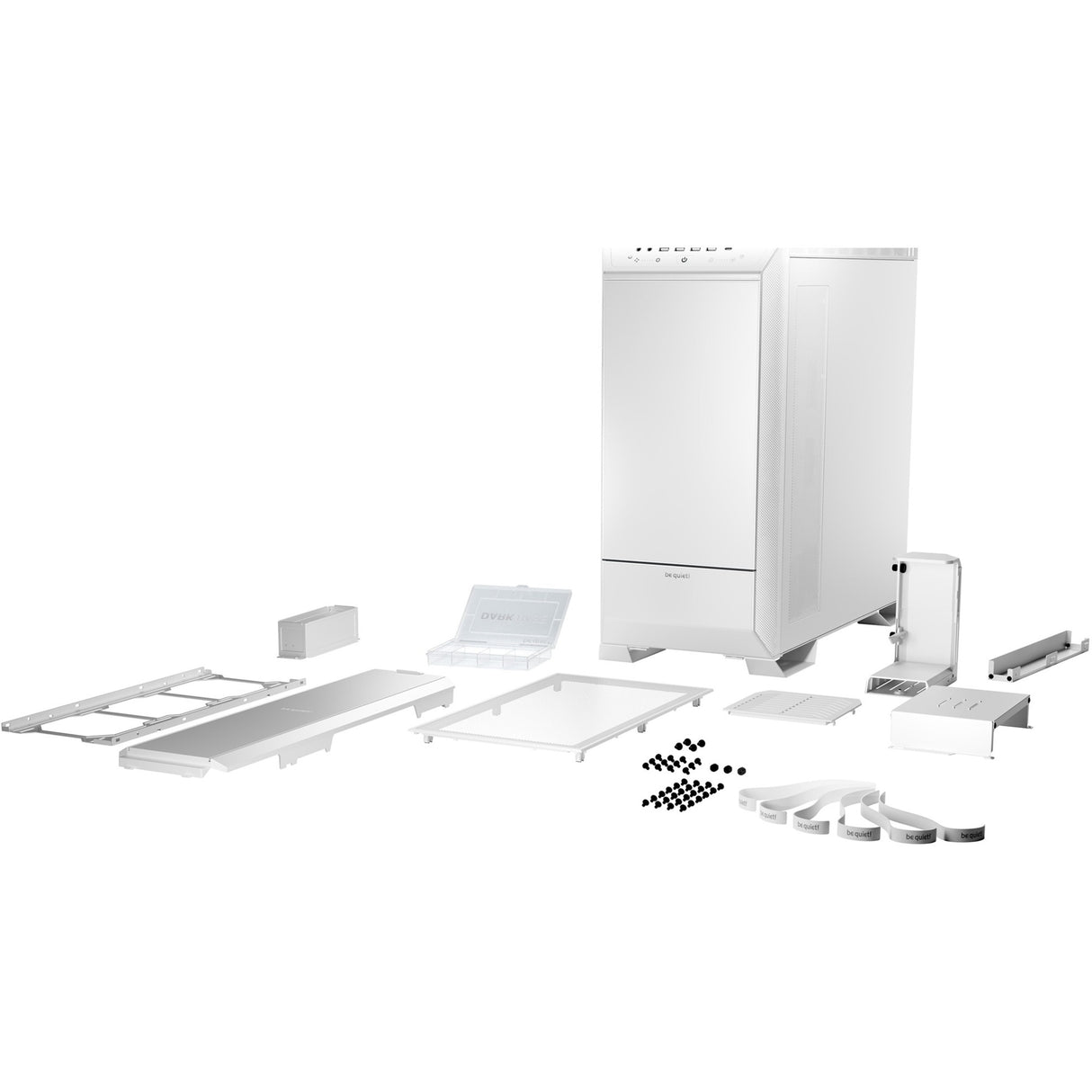 Ruhig sein! Dark Base Pro 901 Big-Tower-Gehäuse (weiß | 4x USB-A | 1x USB-C | RGB | gehärtetes Glas)