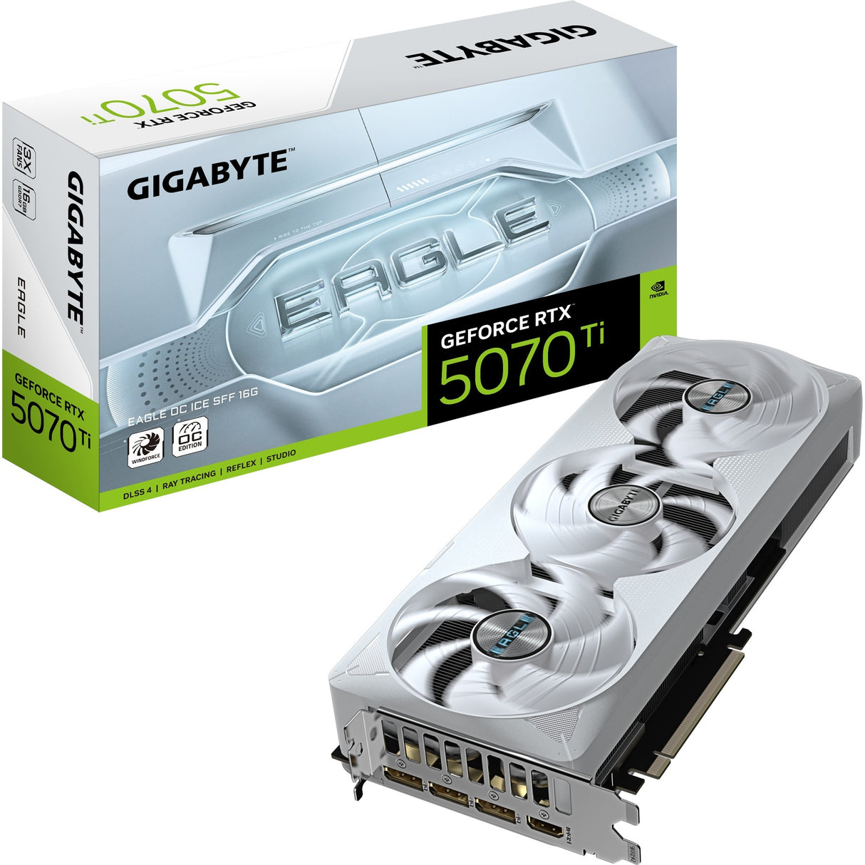 Gigabyte GeForce RTX 5070 Ti Eagle OC Ice SFF 16G Grafikkarte (3x Display Port, 1x HDMI)