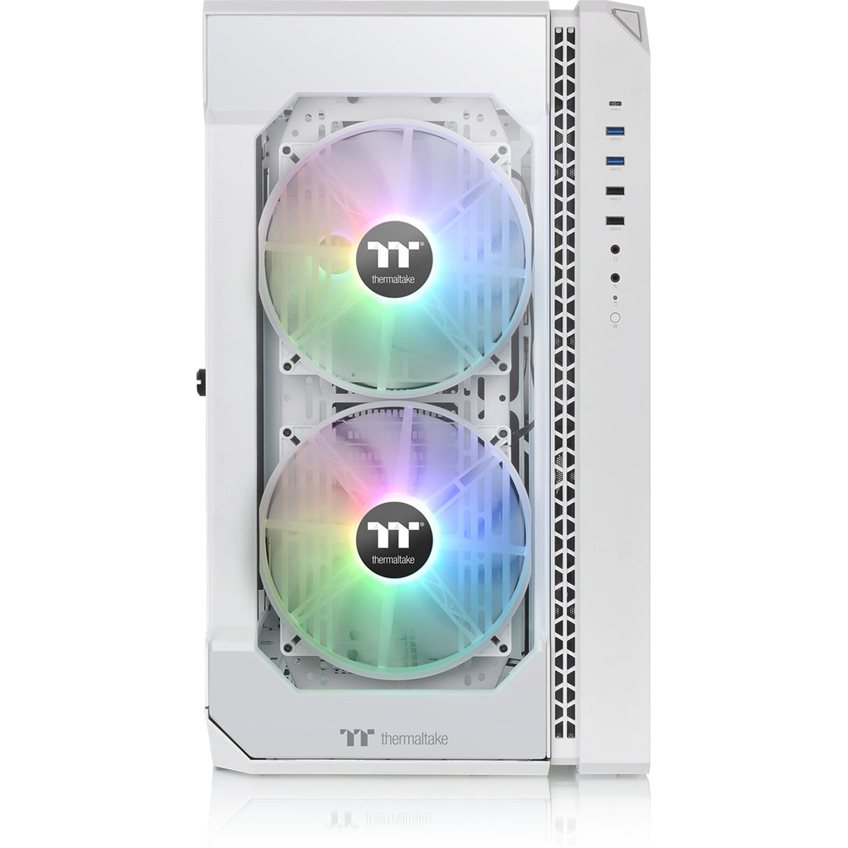 Thermaltake View 51 tg Snow Argb Edition Midi-Tower-Gehäuse (weiß | 4x USB-A | 1x USB-C | RGB | Fenster)