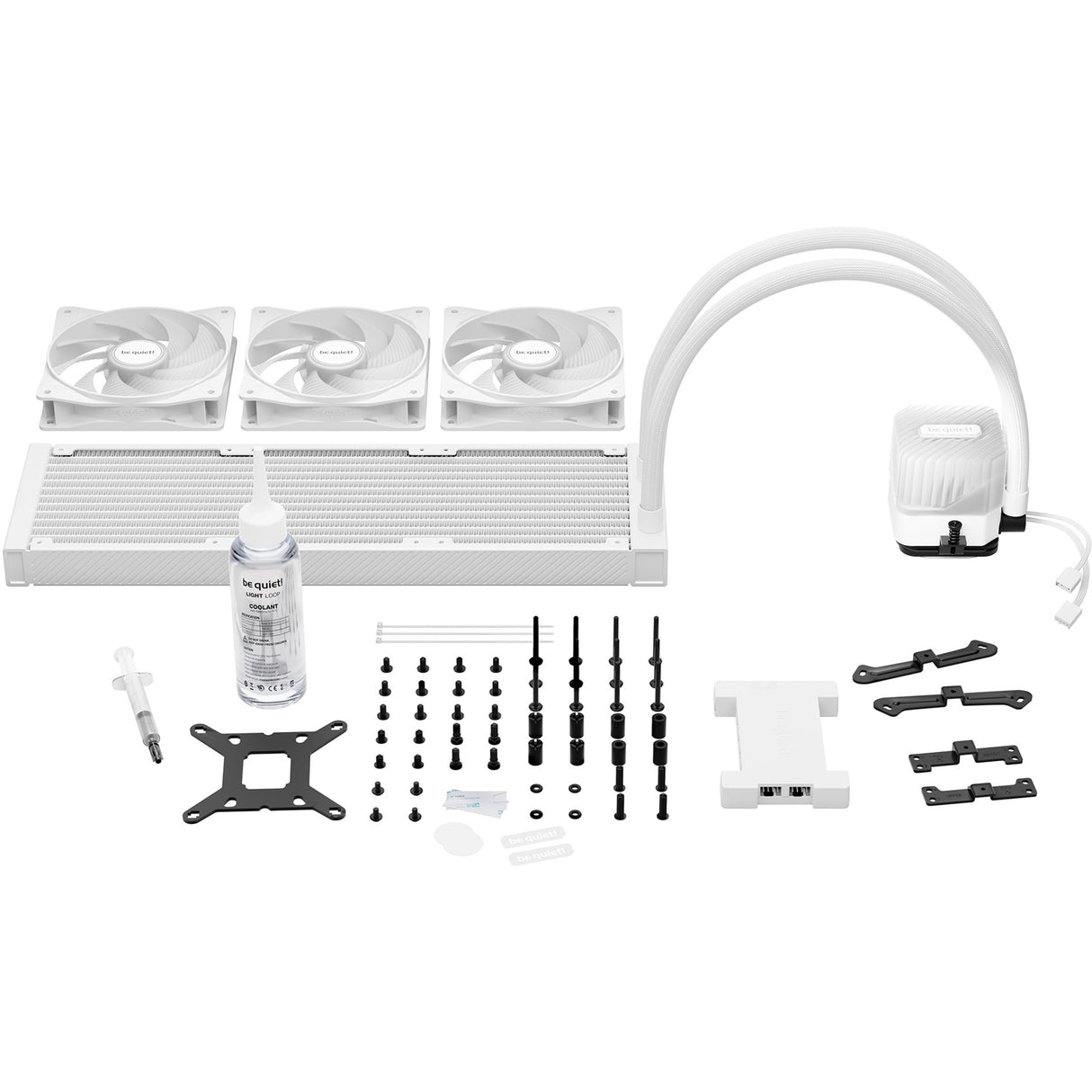 Ruhig sein! Light Loop 360 Argb Wasserkühlung (weiß, 4-poliger PWM-Lüfteranschluss)