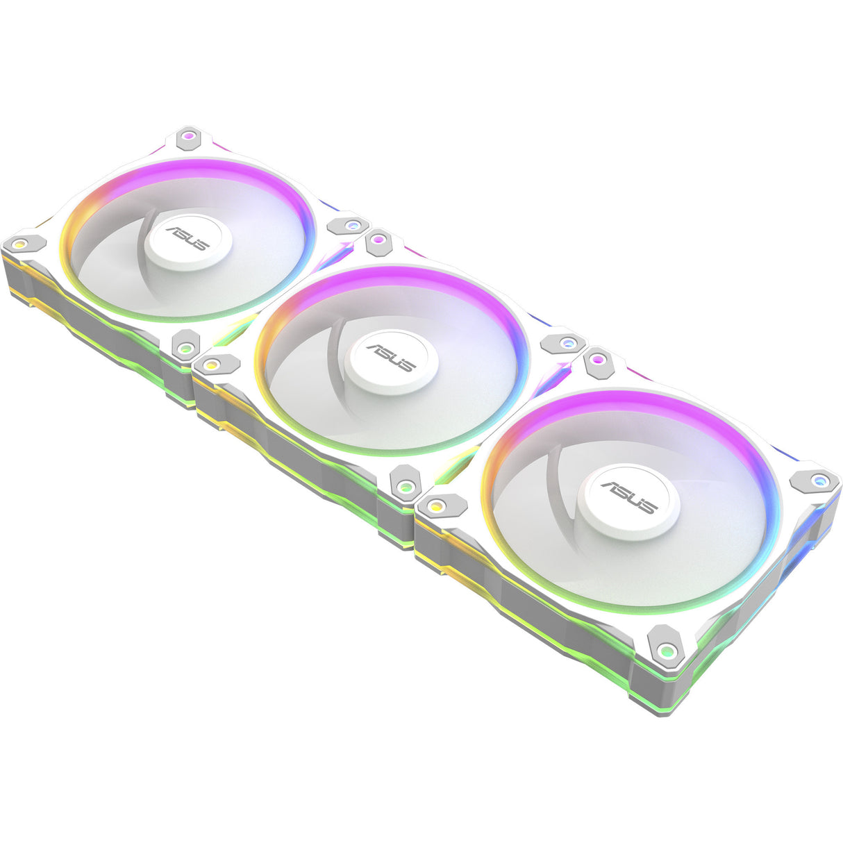 Asus Prime Mr120 ArGB Reverse Fan – Dreierpack Gehäuselüfter (weiß, 3 Stück, 120 x 120 x 28 mm, 3 Stück)