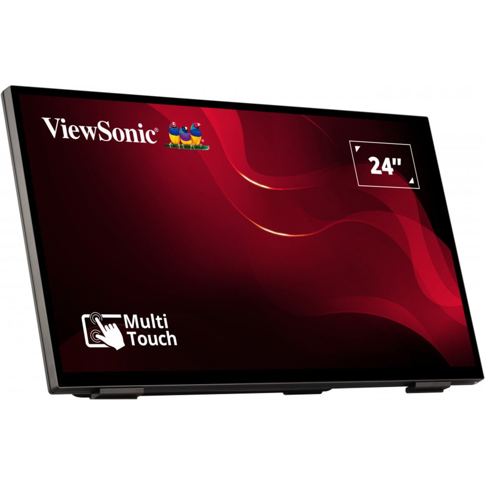 Viewsonic rahmenloser Touch-Monitor mit 10-Punkt-PCAP 24 (Schwarz, HDMI, DisplayPort, VGA)