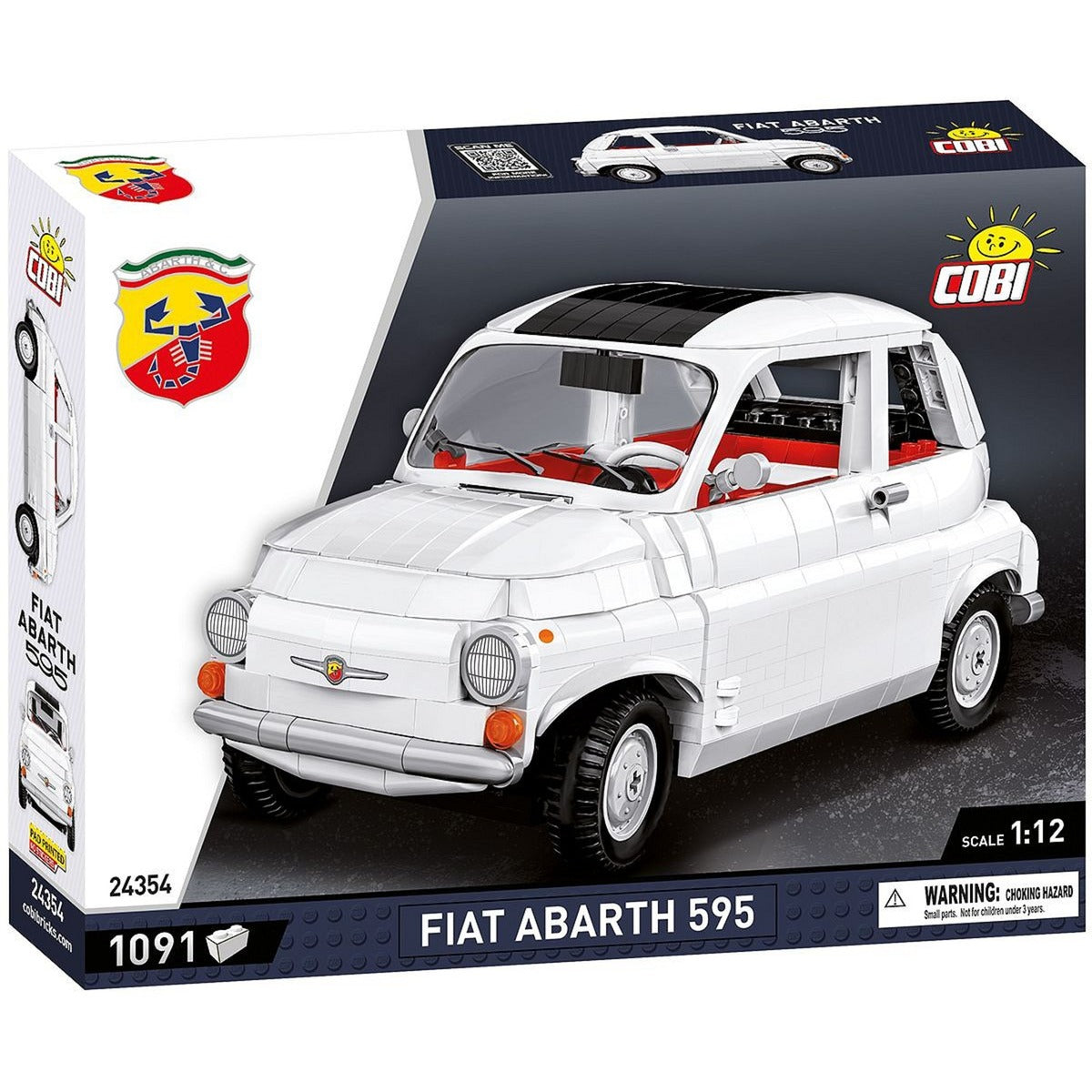 Cobi fiat abarth 595 constructiespeelgoed (schaal 1:12)