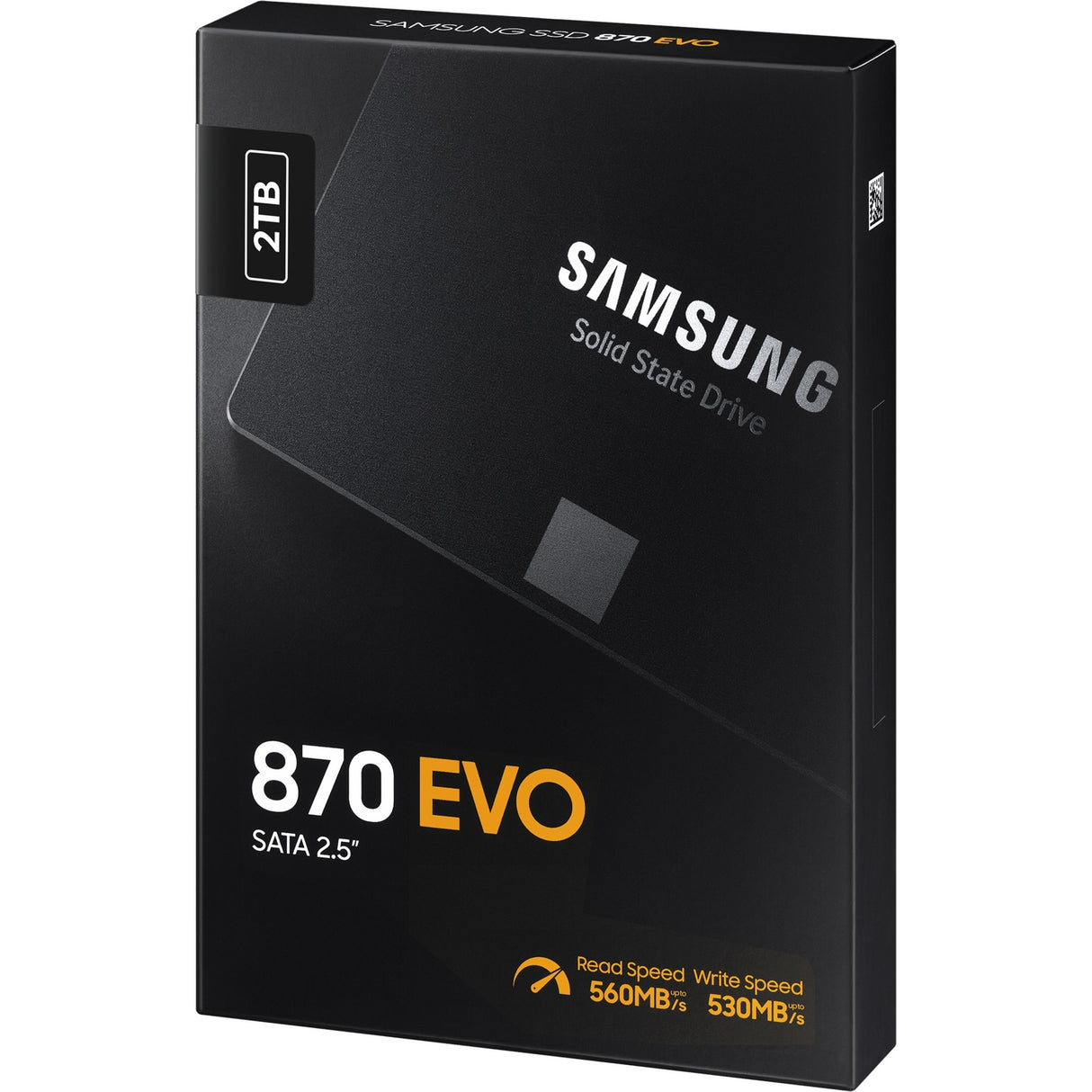 Samsung mz-77e2t0b 870 evo SSD, 2 TB, 2,5, SATA3, 6 Gbit/s, 3D V-NAND, 560 550 MB s, 512 MB DDR4